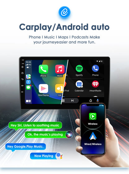 Autoradio 9" Android 13 for Dacia/Renault Logan 2 and Sandero 2012-2019, Multimedia GPS Stereo 4G, Carplay 2 Din