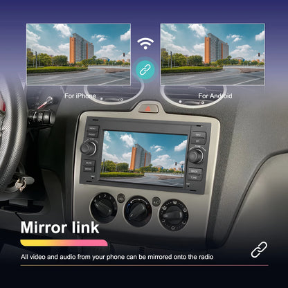 Autoradio 7" Double Din per Ford Kuga 2008-2011 - CarPlay, Android Auto, GPS e riproduzione multimediale