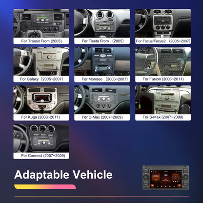 Autoradio 7" Double Din per Ford Kuga 2008-2011 - CarPlay, Android Auto, GPS e riproduzione multimediale