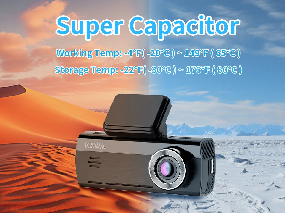 Dashcam KAWA D8 4K con Dual-Cam y GPS, 3-5'' AutoRadioCanario