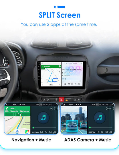 Autoradio 2DIN da 9" con Android 13 per Jeep Renegade 2016-2020