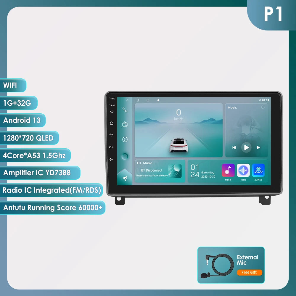 Autoradio GPS da 9" Peugeot 407 CC SW 2004-2011 CarPlay 2DIN
