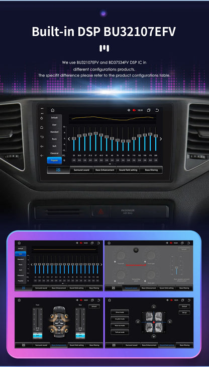 9" 2DIN Android 13 Car Stereo for VW T-Roc T-Cross Polo 2018-2021