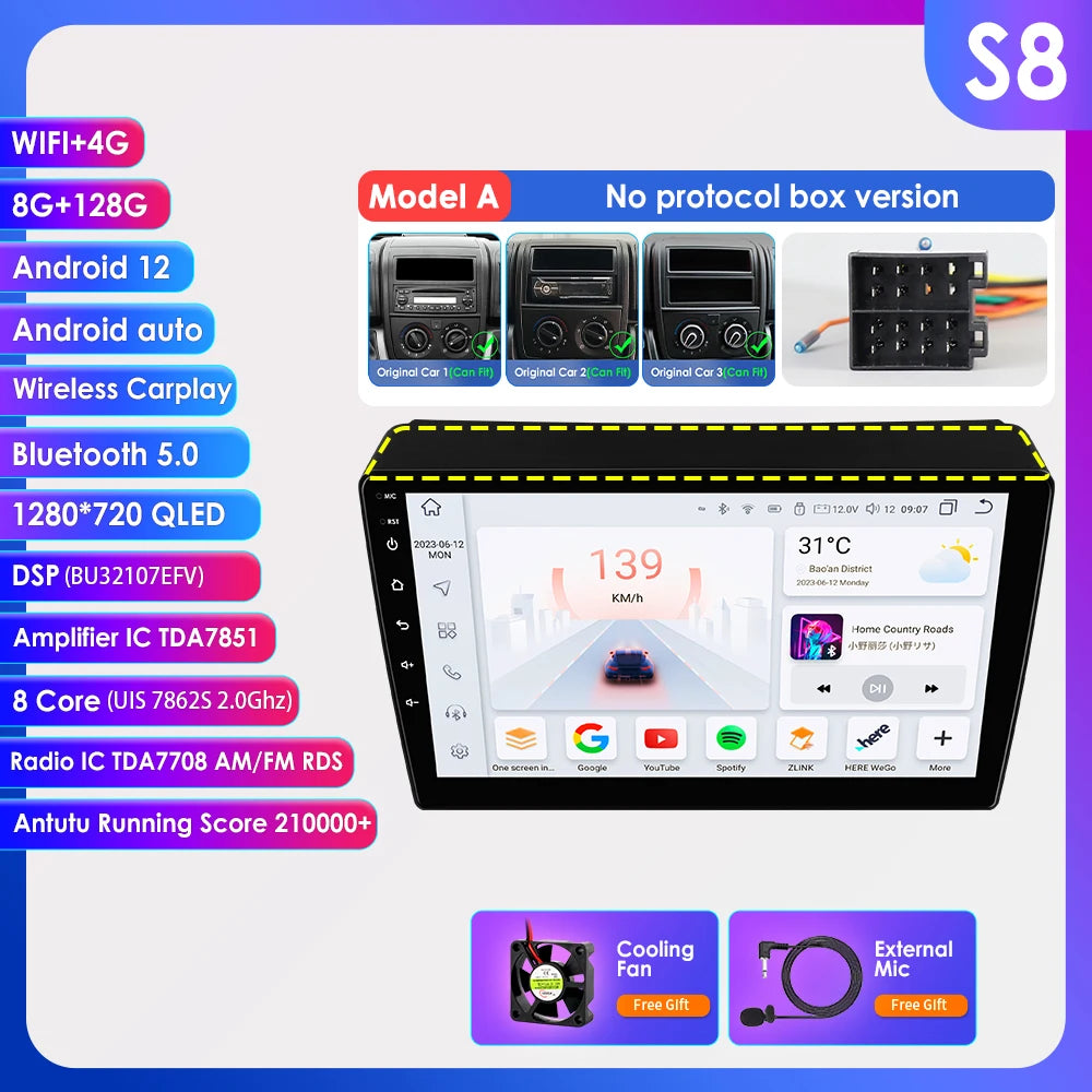 Android 9" CarPlay DSP per Fiat Ducato, Citroen Jumper, Peugeot Boxer