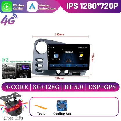 9" Android 14 CarPlay for Toyota Matrix 2003-2008 and Pontiac Vibe 2003-2004