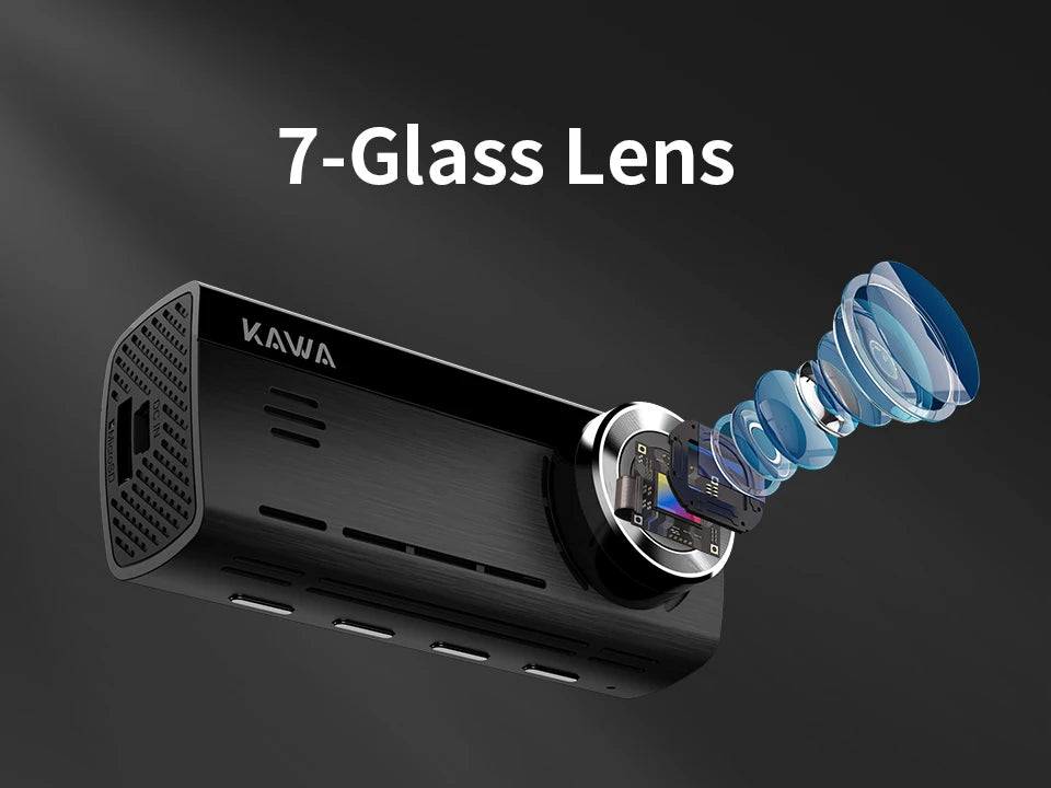 Dashcam KAWA D8 4K con Dual-Cam y GPS, 3-5'' AutoRadioCanario