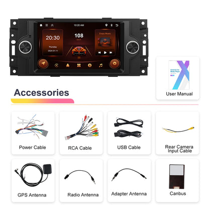 Autoradio 2DIN da 7" per Jeep Cherokee, Dodge e Chrysler 2004-2008