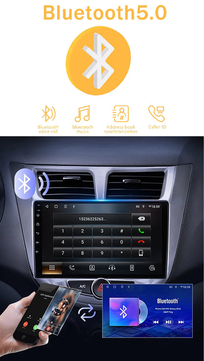 Autoradio 9'' Android 14 para Renault Kangoo 2008-2018 - CarPlay, GPS, 4G, BT