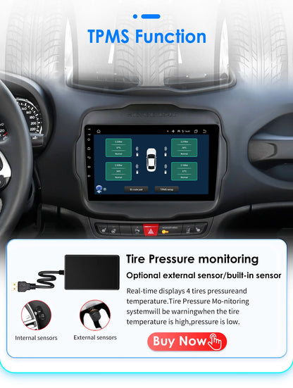Autoradio 2DIN da 9" con Android 13 per Jeep Renegade 2016-2020