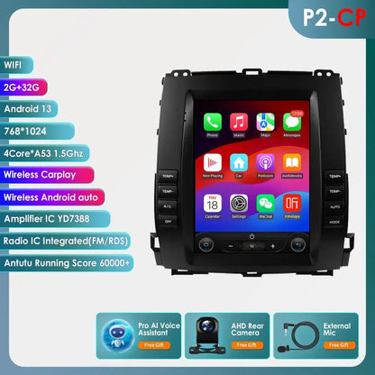 Autoradio Android 13 da 9,7" Double Din per Land Cruiser Prado 120 / Lexus GX470 2002-2009