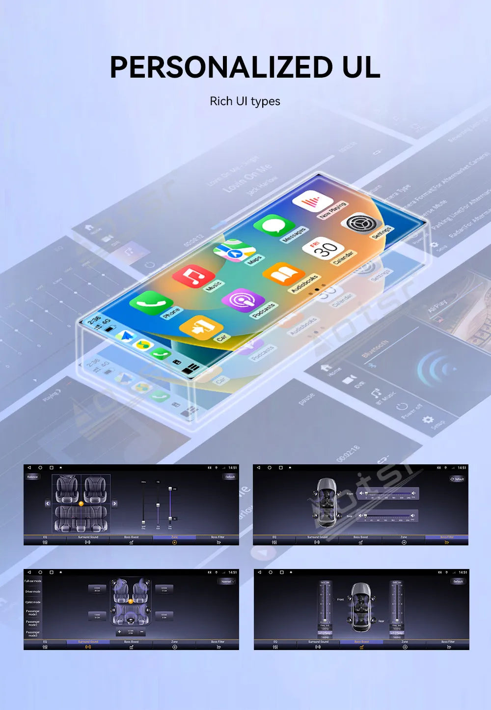 Aotsr 10.4" Android Radio Jaguar X-TYPE 2001-2008 CarPlay GPS