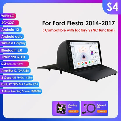 9" Double Din Android Car Stereo for Ford Fiesta 2009–2017