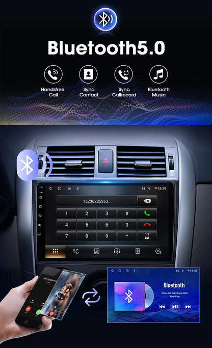 9" 2DIN Android Car Stereo for Toyota Corolla 2006-2012