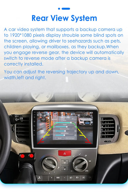 Autoradio 9" 2DIN Android 13 para Lancia Ypsilon 2006-2011