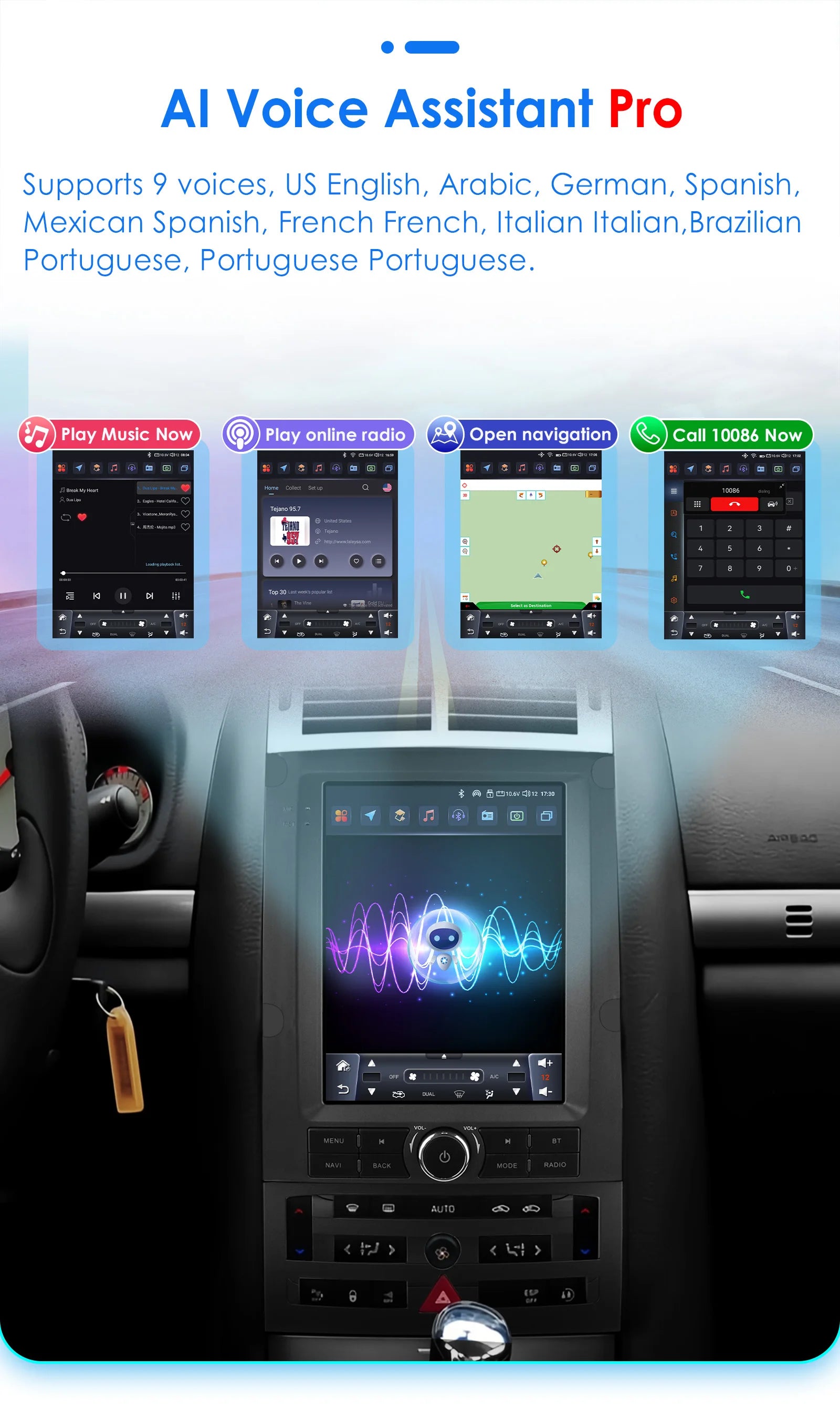 Peugeot 407: Autoradio 9.7" Android 13 AutoRadioCanario