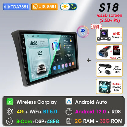 Autoradio 9" 2DIN Android per Fiat Ducato 2006-2022
