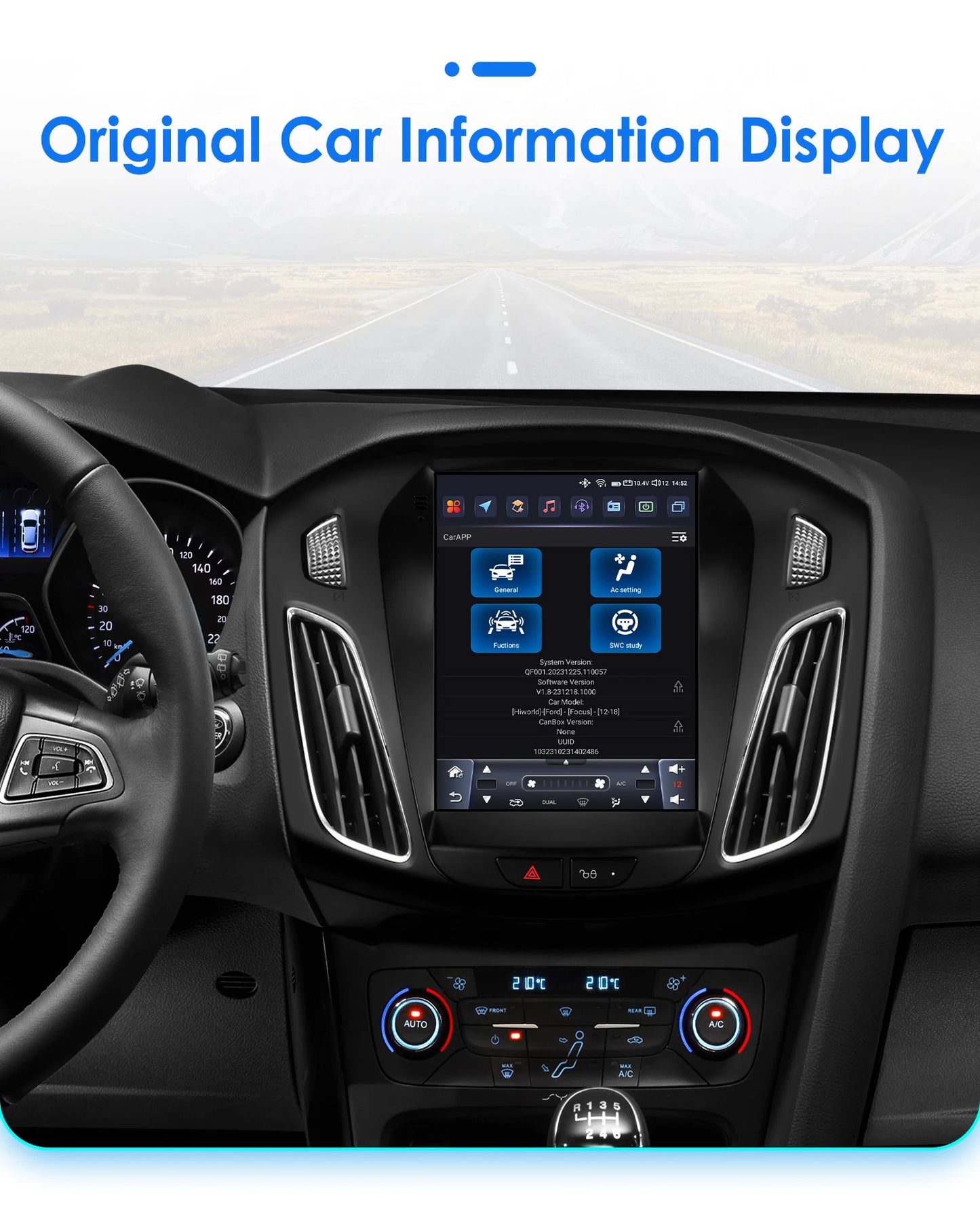 Autoradio 9.7" 2Din Android 13 para Ford Focus 2011-2019