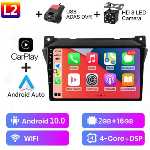 Android 12 9" 2 Din Autoradio per Suzuki Alto 2009-2016