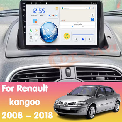 Autoradio 9'' Android 14 para Renault Kangoo 2008-2018 - CarPlay, GPS, 4G, BT