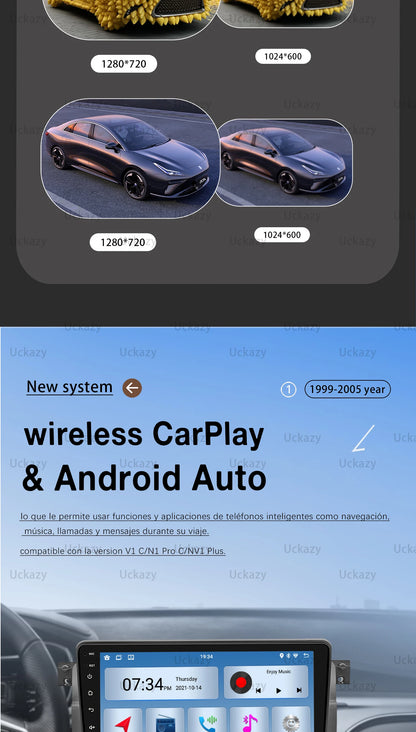 Autoradio da 9" per BMW E46 M3 318/320/325/330/335 (1999-2005) - Android Auto, Apple CarPlay, QLED