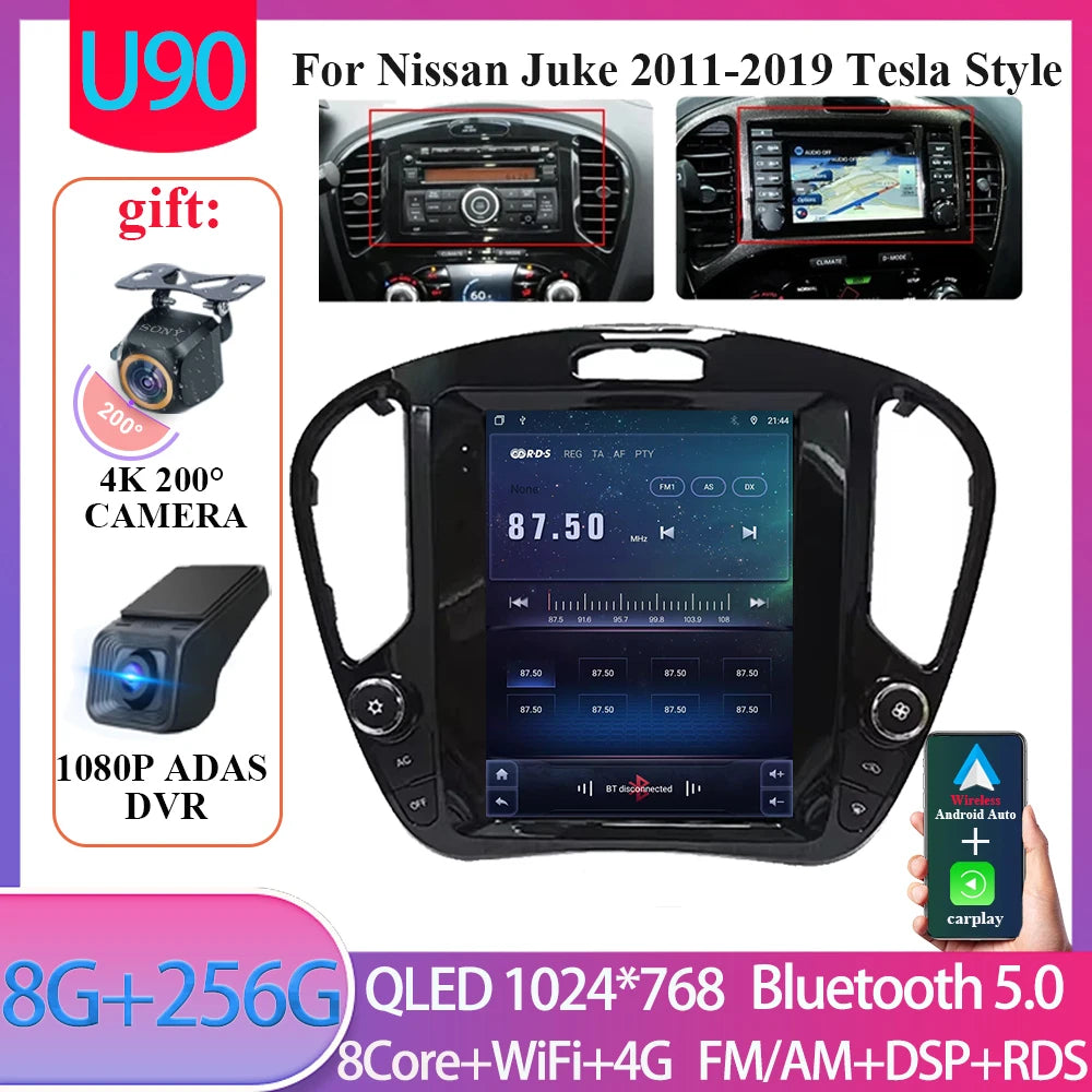 Autoradio Tesla 9.7'' Nissan Juke 2011-2019 CarPlay Android Auto