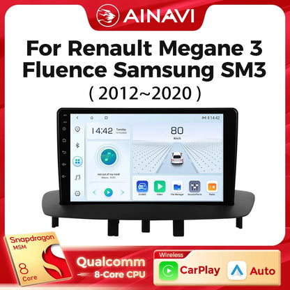 Autoradio 9" 2DIN CarPlay para Renault Megane 2008-2014