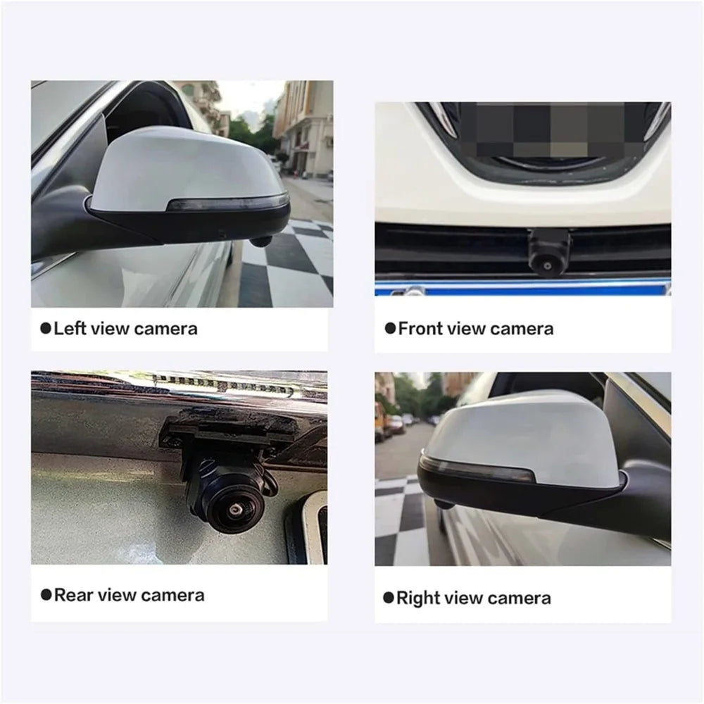Telecamera AHD a 360° con visione notturna per radio Android da 3"