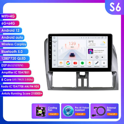Autoradio Android da 9" per Volvo XC60 2008-2017 con navigazione GPS