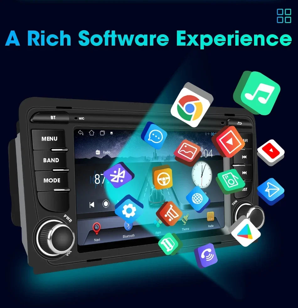 A3 Navigator: Radio 7" Android CarPlay AutoRadioCanario