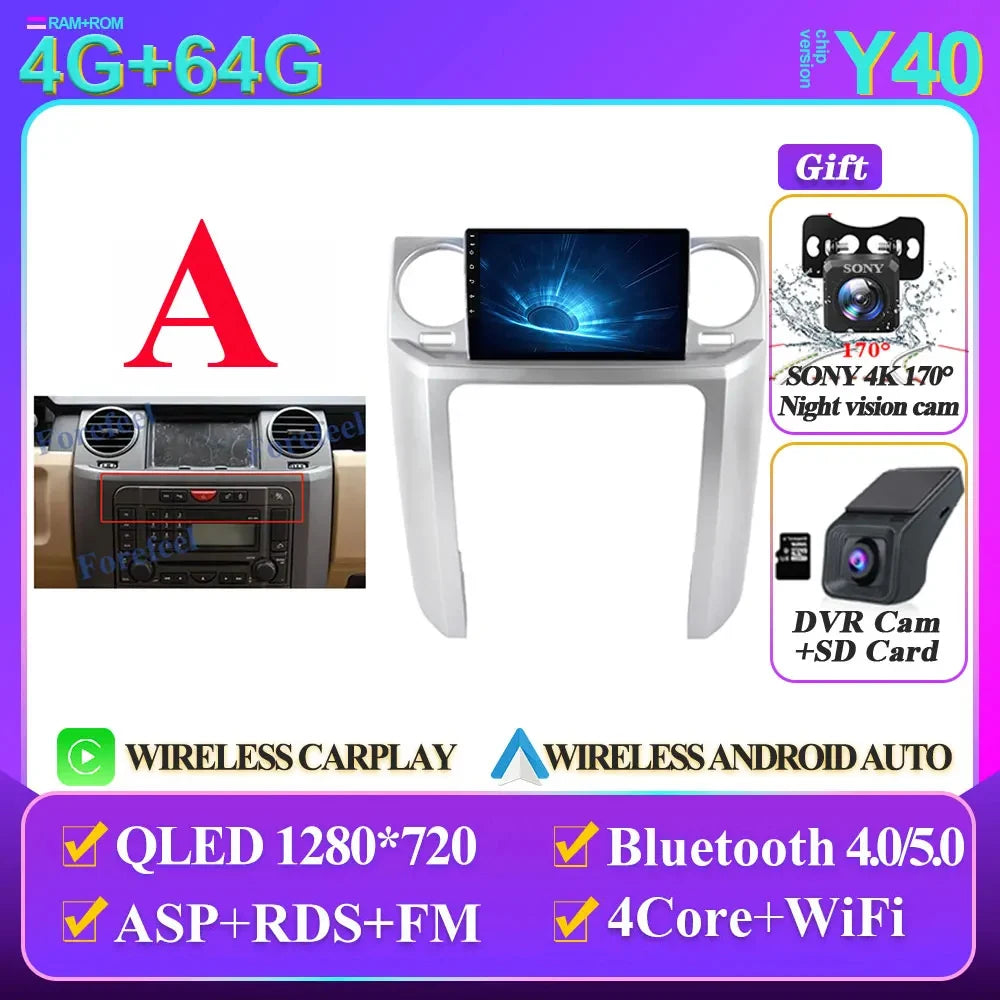 Land Rover Discovery 9" Smart Stereo Android 14, 2004-2009
