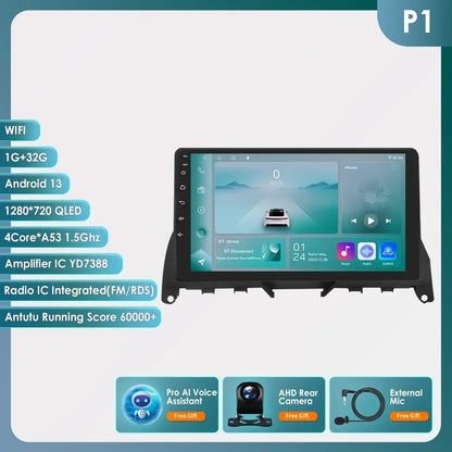 Autoradio 9" 2 Din Android 13 per Mercedes Benz Classe C W204 S204 2007-2010