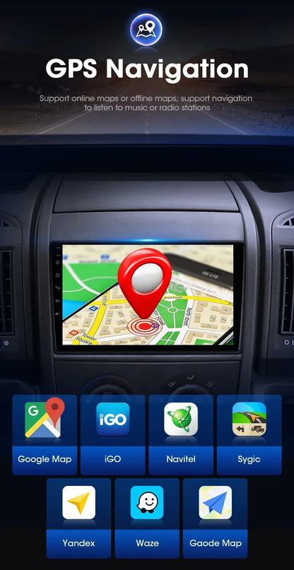 Autoradio 9" 2DIN Android per Fiat Ducato 2006-2022