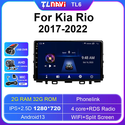 Autoradio stereo Android Auto da 9" per Kia Rio 2017-2022