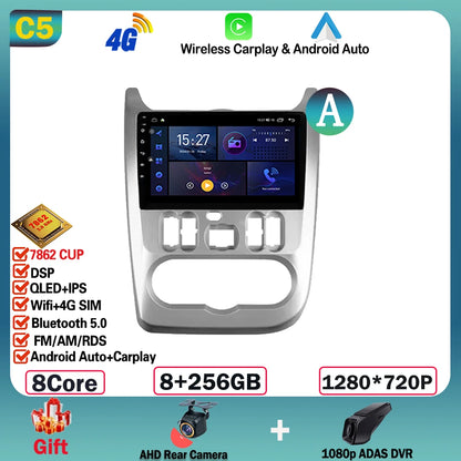 Android 13, 9" One Din, per Dacia Duster 2009-2015