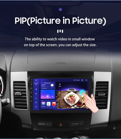 Car radio 9" 2 DIN for Mitsubishi Outlander 2005-2011