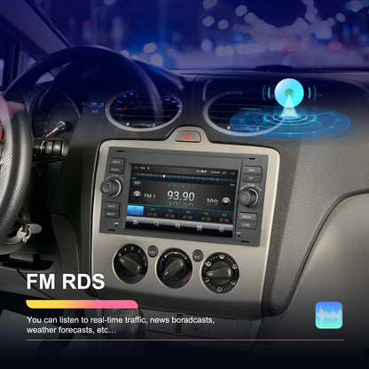 Autoradio 7" Double Din per Ford Kuga 2008-2011 - CarPlay, Android Auto, GPS e riproduzione multimediale