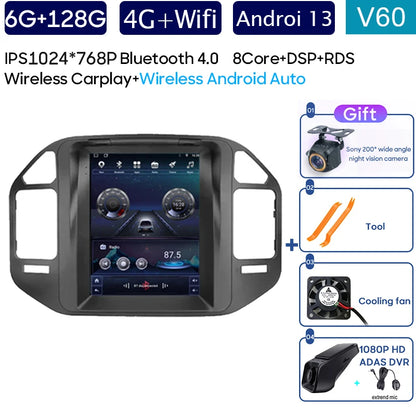 Autoradio 9.7" 1DIN para Mitsubishi Pajero 1999-2011