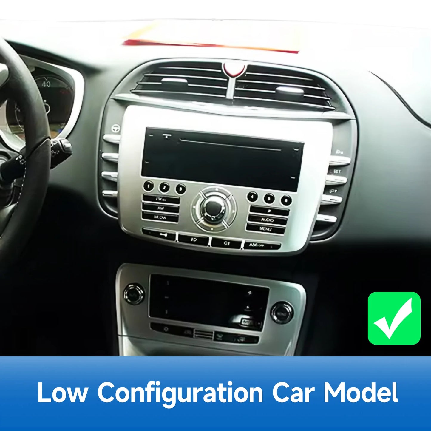 Car radio 9" 1DIN Android 14 for Lancia Delta 2009-2019