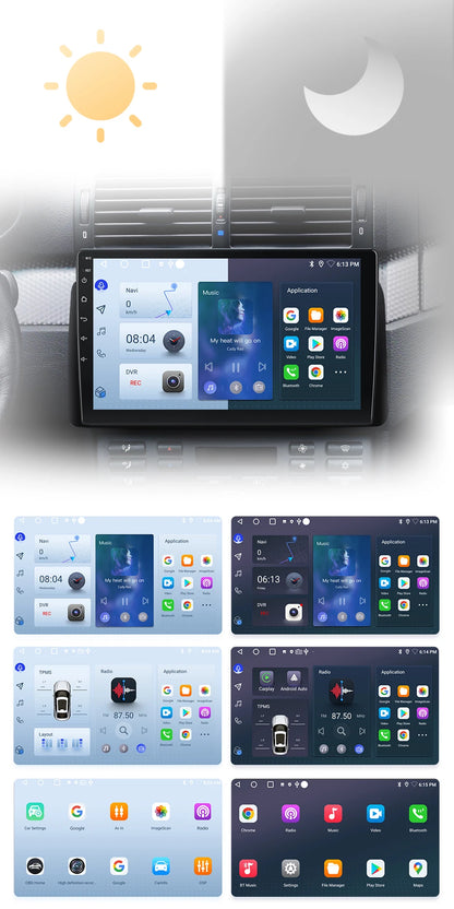 Junsun V1 Wireless CarPlay Android Auto Radio for Mercedes C-Class W203 2005-2009 C230 GPS 9" 2din Autoradio