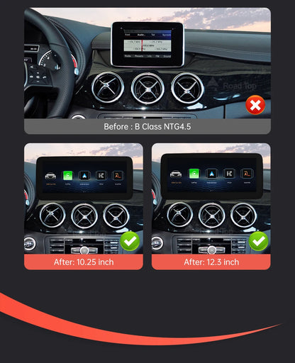 Schermo multimediale One Din da 10,25" per Mercedes-Benz AB CLASS 2013-2015