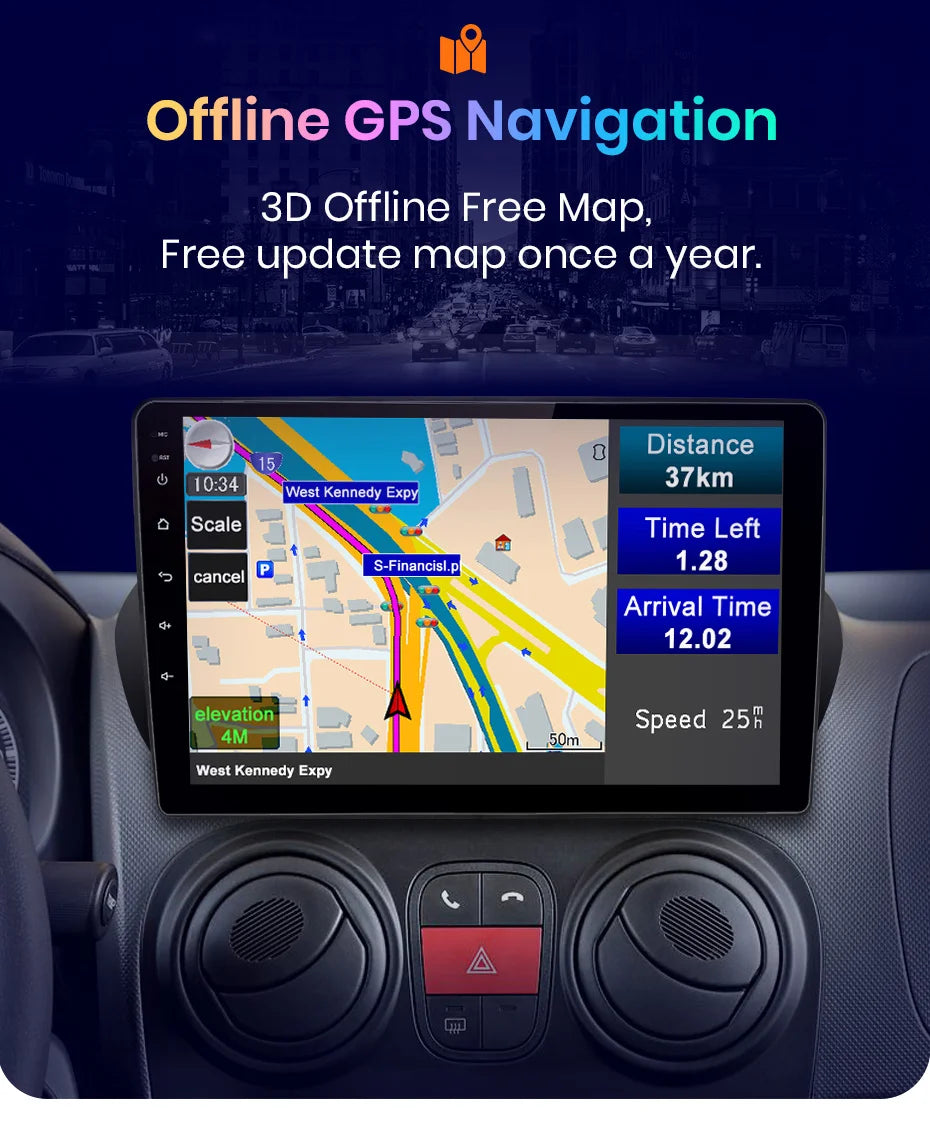 CarPlay 9" AWESAFE for Fiat Fiorino and Citroen Nemo