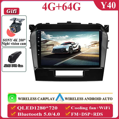 Autoradio Android da 9" per Suzuki Vitara 2017-2020, GPS e CarPlay