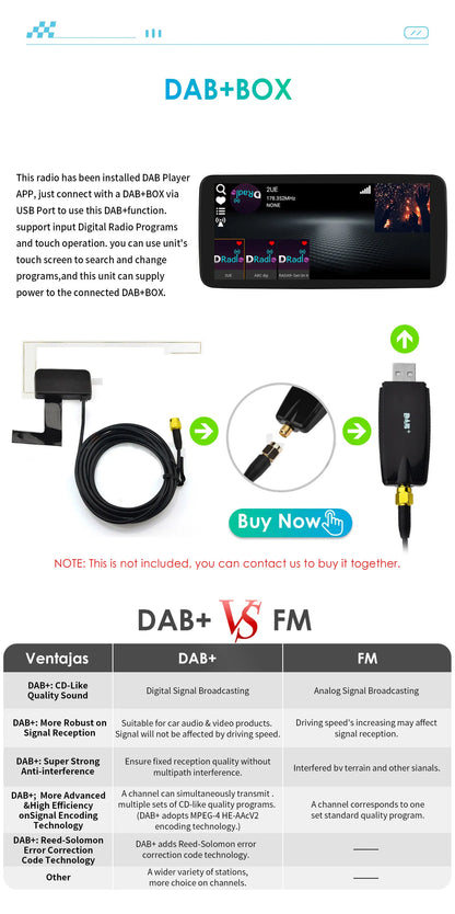 Autoradio 10.25" 2 Din Android CarPlay per Mercedes-Benz Classe C W204 S204 2008-2010