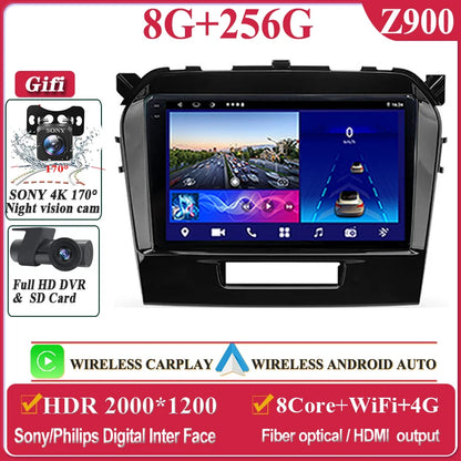 Autoradio Android da 9" per Suzuki Vitara 2017-2020, GPS e CarPlay