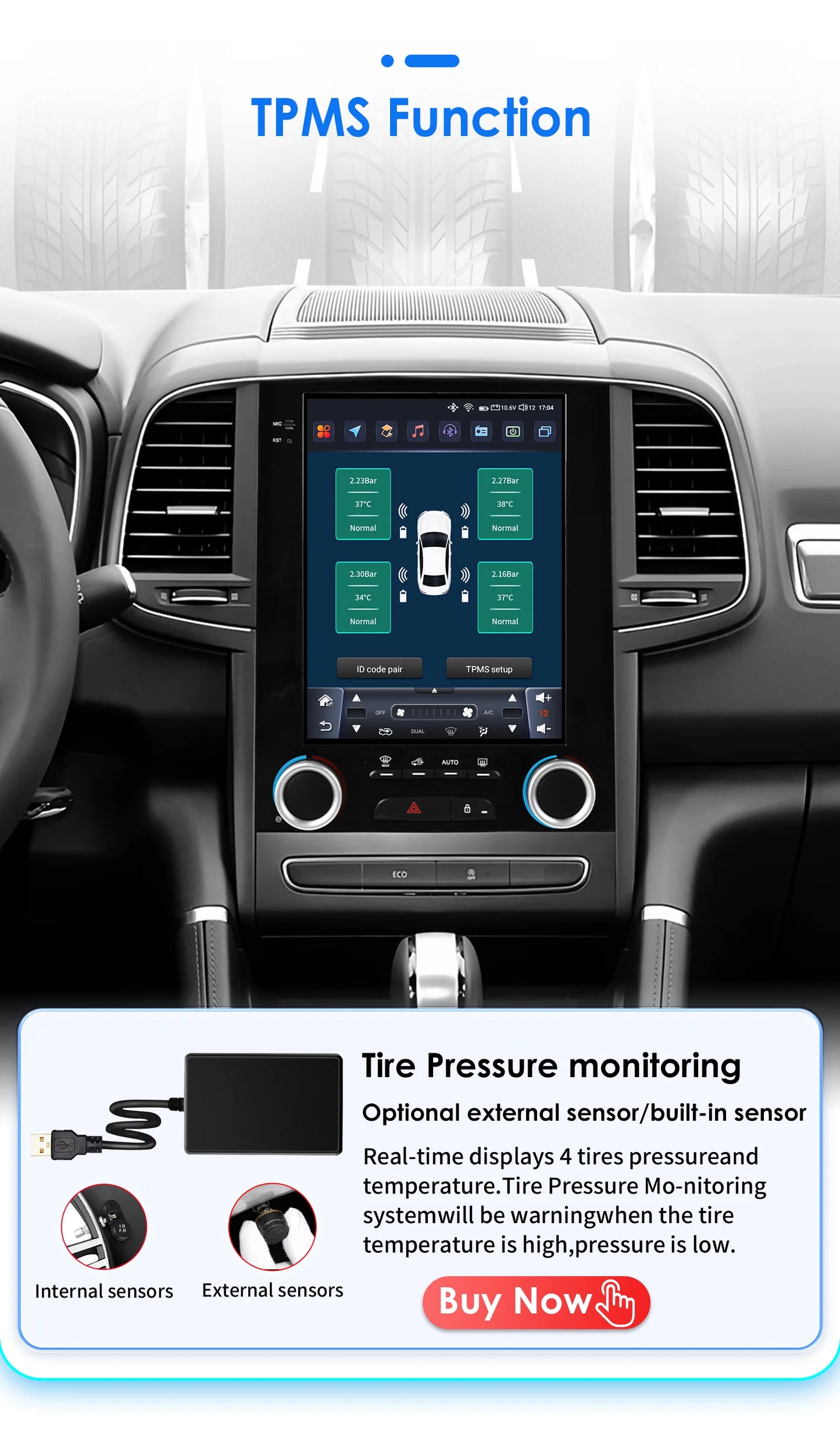 Autoradio Android 13 da 9,7" con doppio DIN per Renault Megane 4/Koleos/Samsung SM6/Talisman 2017-2019
