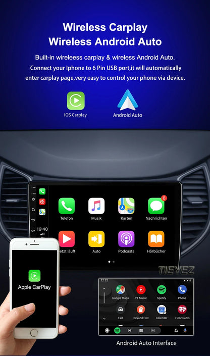 Radio Carplay Android 14 Toyota Yaris 2012-2017 9" GPS WiFi