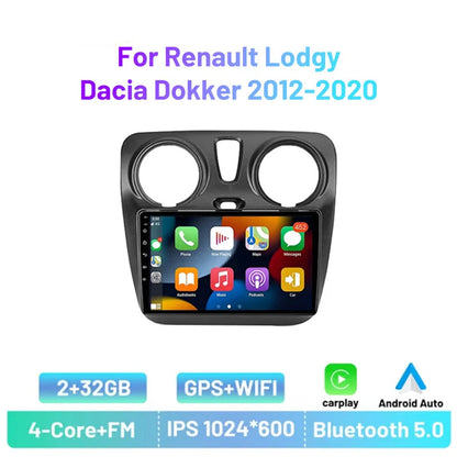 9" 2DIN CarPlay radio for Dacia Lodgy/Dokker 2012-2020