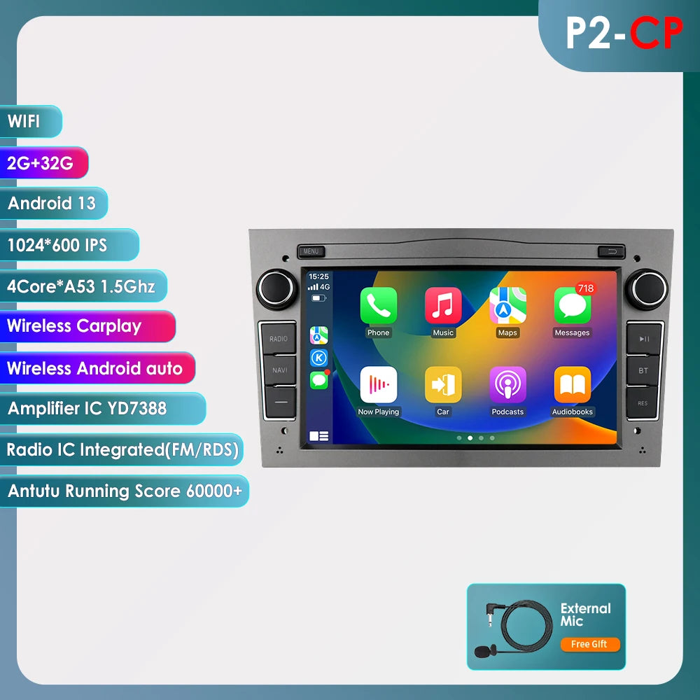 Autoradio da 7" per Opel Astra H/J 2004-2010 Corsa C/D 2004-2013