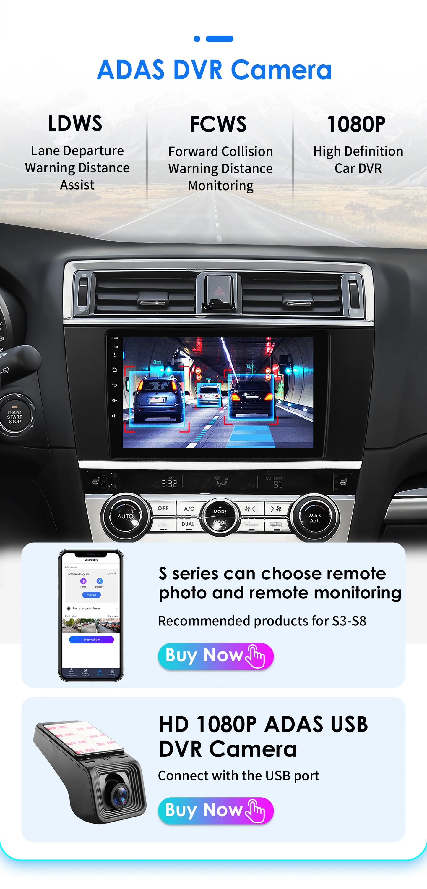 Android 9" 2DIN CarPlay radio for Subaru Legacy 2015-2018