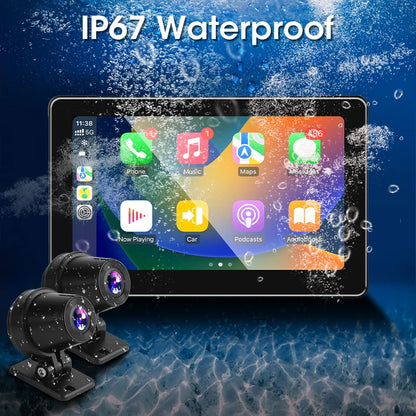 Radio Moto 7" IPX7 CarPlay Android Auto Din